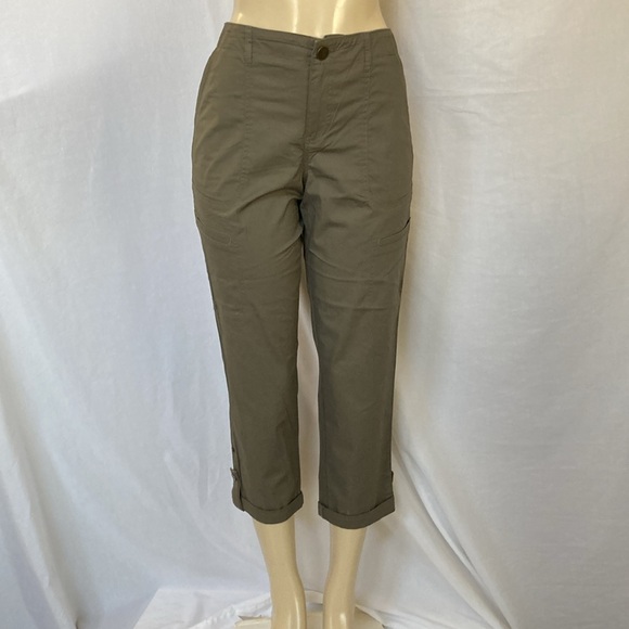 DEMOCRACY Jeans Women’s Flex-ellent Utility Cargo Pants Size 8 Olive Color NWOT - Picture 3 of 9